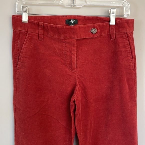 J. Crew Red Corduroy flare leg trousers size 2 - Picture 11 of 12